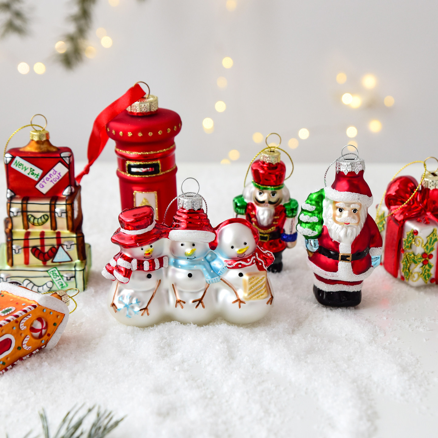 新款圣诞节装饰玻璃圣诞异形球装饰圣诞树挂件圣诞礼物雪人挂饰