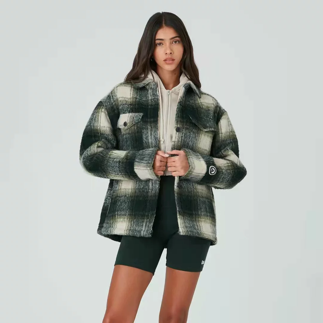 Spot KITH WOMEN FAWN II Shacket Female Frank Lamb Mask Jacket Jacket