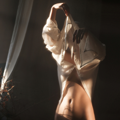 白衬衫睡裙纯欲男朋友风性感睡衣