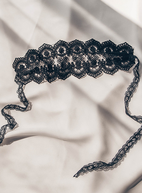 黑色水溶蕾丝系带透视眼罩白色纯欲风面罩性感情调