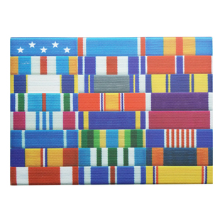 军迷美国空制服常服礼服胸前胸章勋章勋略彩色布条资历架徽章胸针