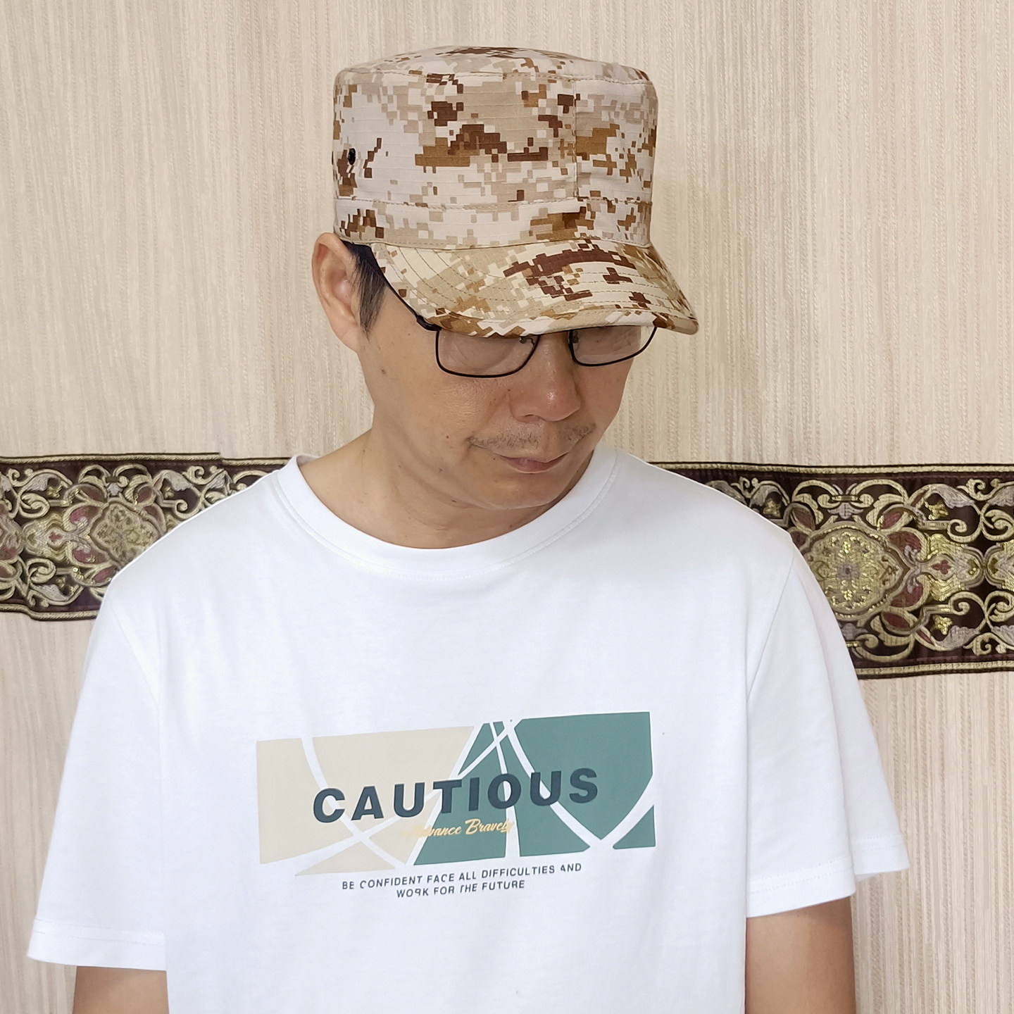 户外迷彩平顶作训帽男士秋冬季战术棒球帽大头围鸭舌帽战斗小兵帽