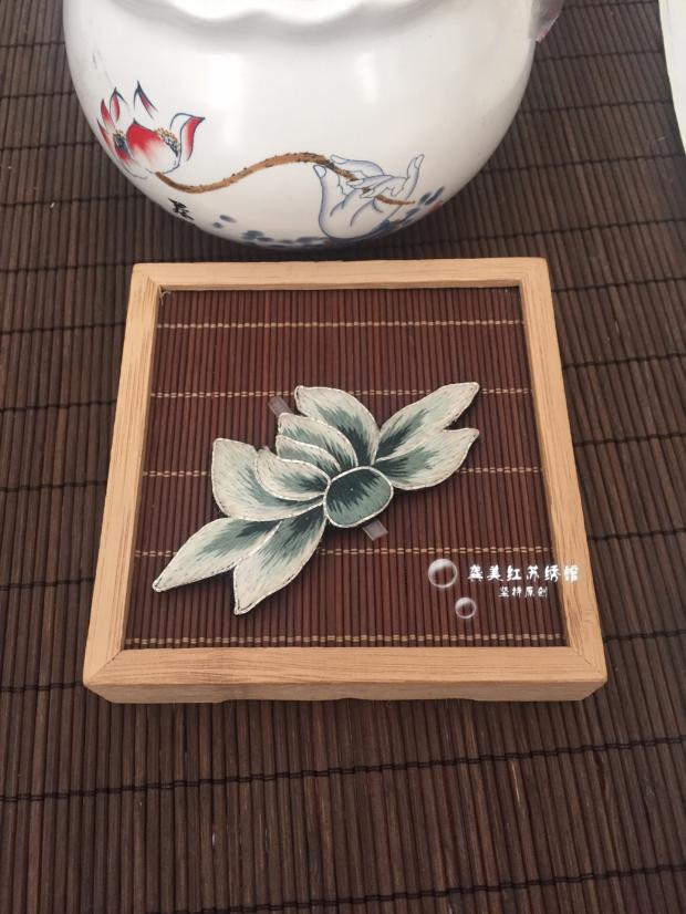 手工苏绣diy精品花挂件头桑蚕丝绸面料绣线工艺挂件流苏项链辅料