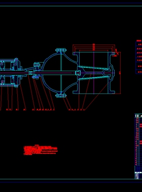 PN40DN300双缸气动弹性单闸板闸阀设计含10张CAD图