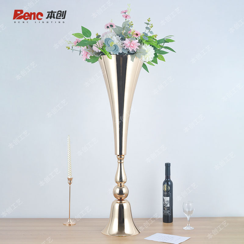 婚礼用品铁艺金色花架路引花器婚路引