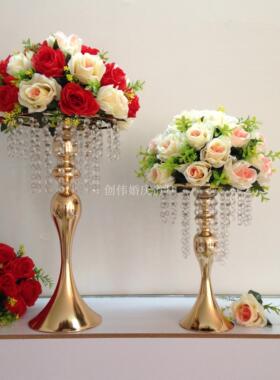 婚庆道具欧式风金属插花装饰摆件