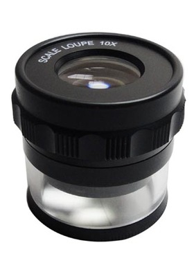 皇冠日本进口光学镜片10倍圆筒带刻度放大镜SCALE LOUPE 1002-10X