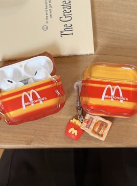 趣味汉堡薯条M记Airpods耳机套