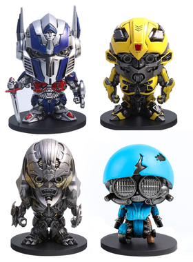 HEROCROSS变形金刚5公仔2寸 手办模型摆件大黄蜂小摩托威震天迷你