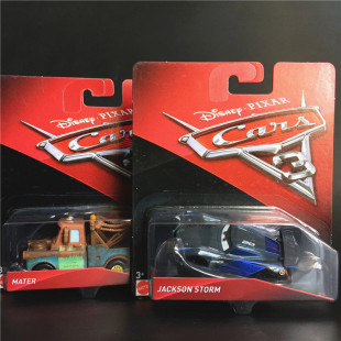 美泰赛车总动员3 极速挑战合金汽车模型儿童玩具黑风暴杰克逊板牙