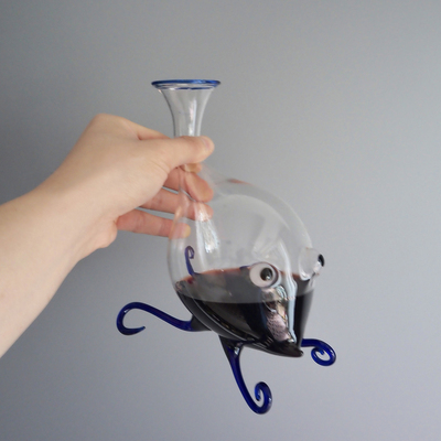八爪鱼造型醒酒器异形河豚鱼花瓶