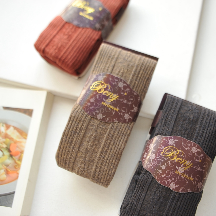 包邮日本袜子雪花复古针织款冬季