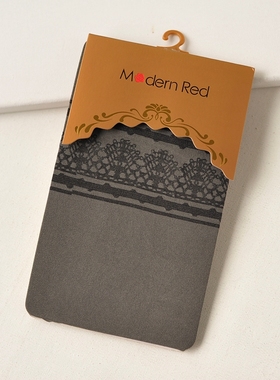 日本袜子 Modern Red春季新款灰色印花复古连裤袜 丝袜 80D女袜