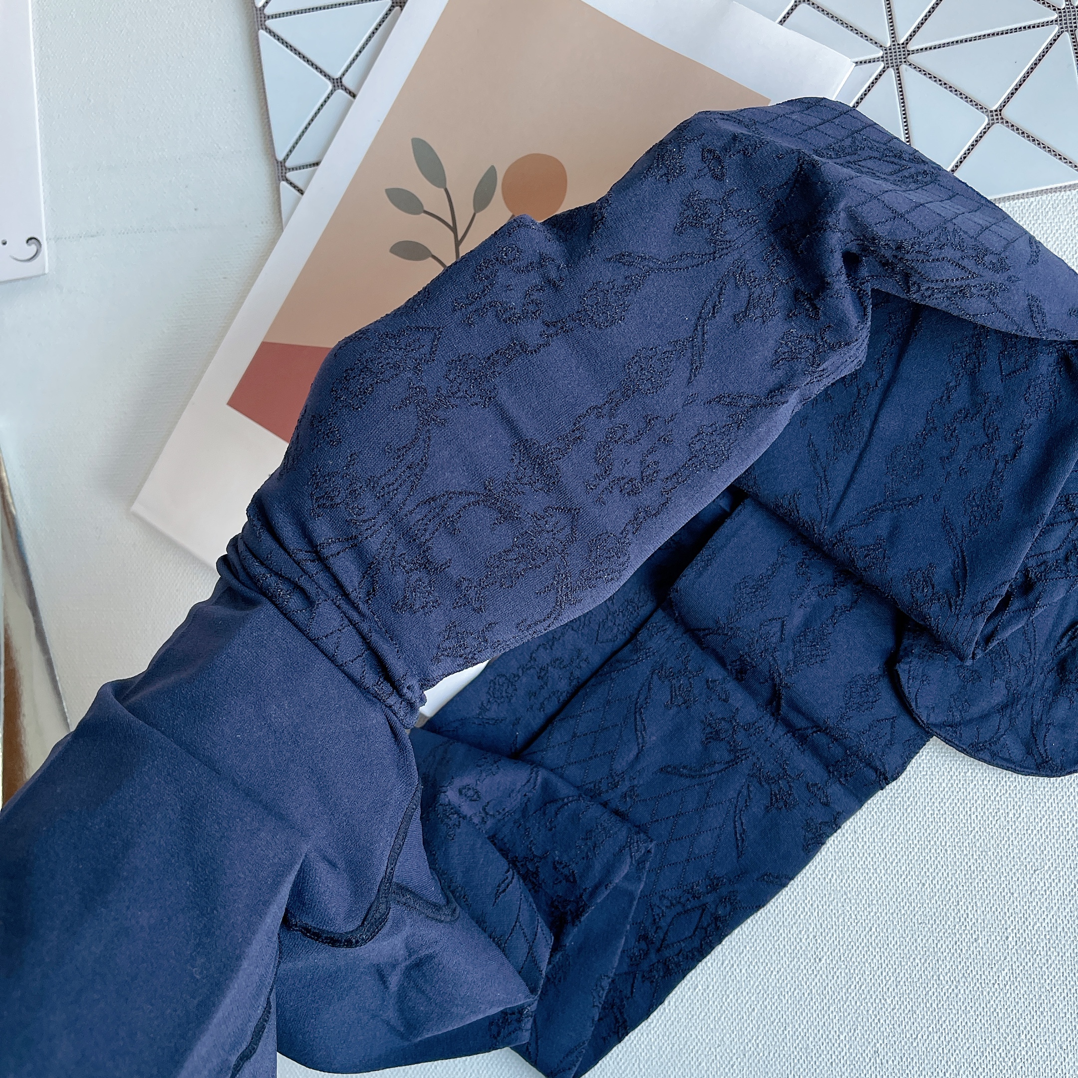 双包日本beny复古花纹微透连裤袜