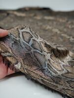 European and American retro metallic snake print fabric shirt dress half-skirt pants spring and summer designer fabric A thumbnail 3