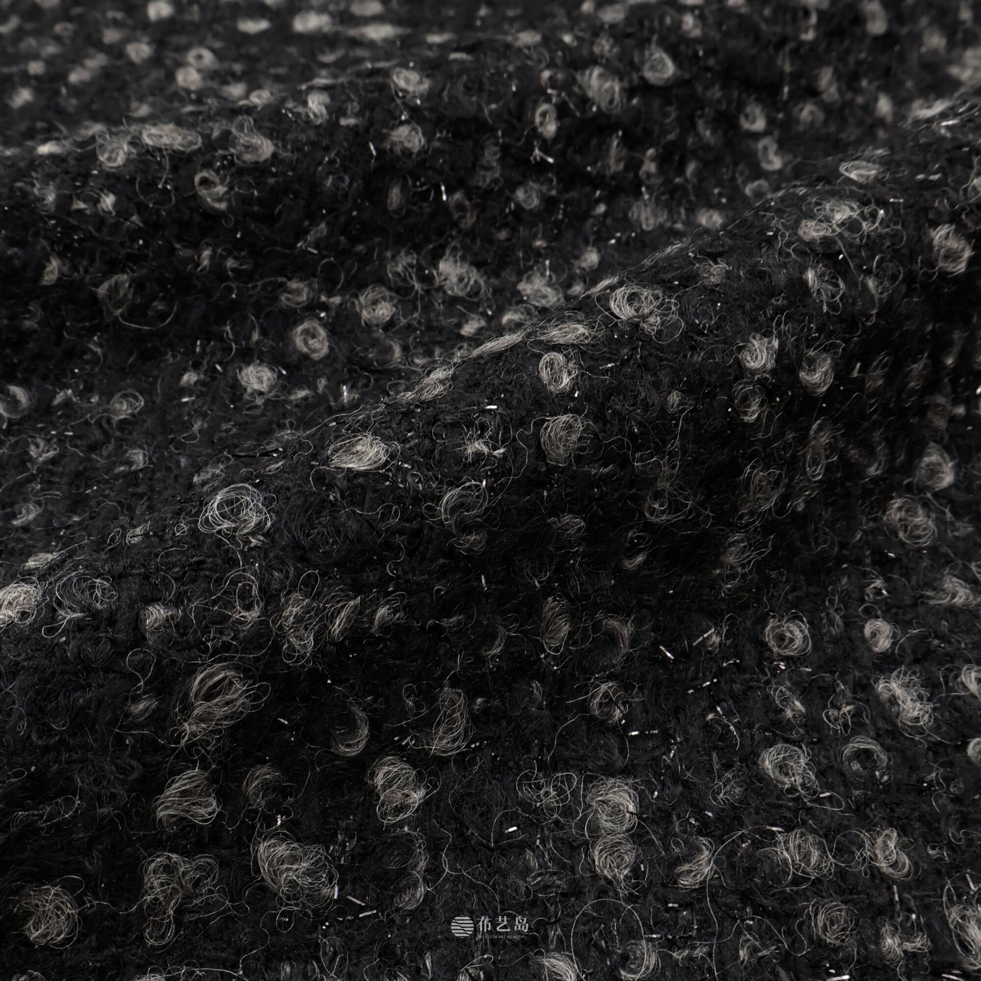 垂感 黑色白色圈圈羊毛编织小香风布料外套裤子半身裙设计师面料B,居家布艺,海绵垫/布料/面料/手工diy,淘宝优惠券,粉丝福利购,淘宝优惠卷