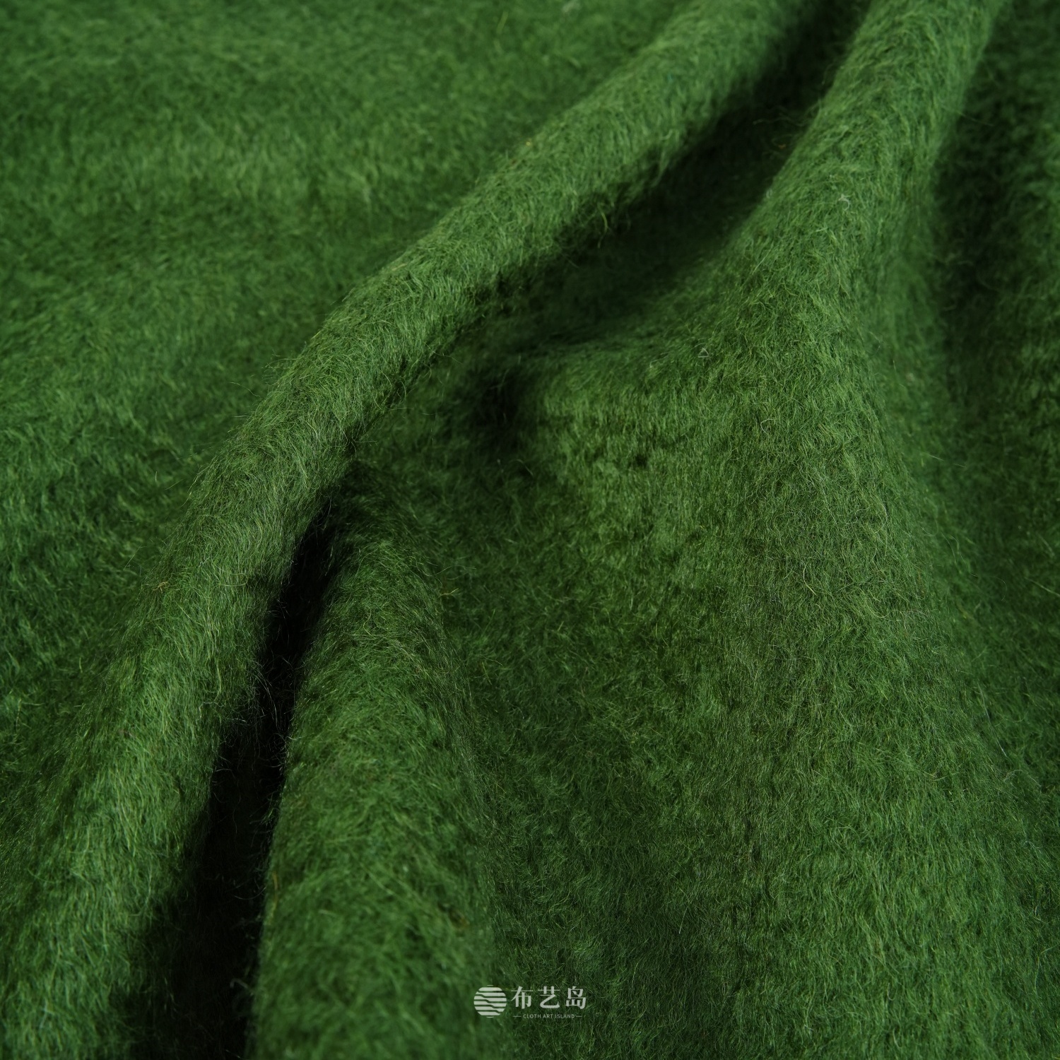 单面水波纹长毛羊毛布料