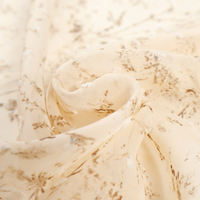 Classical light coffee-colored printed three-dimensional dot semi-transparent organza chiffon fabric for dress and shirt clothing thumbnail 2