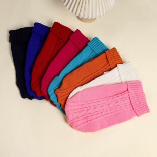 源头工厂秋冬季新款宠物毛衣纯色猫咪比熊泰迪小型犬保暖衣服狗狗