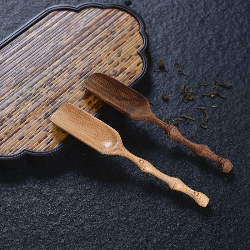 竹子雕刻茶勺茶匙茶则 竹制茶铲 茶叶勺子 茶勺 分茶勺 茶具配件