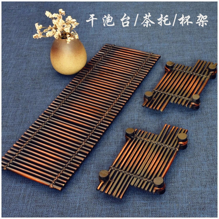 复古大漆竹排竹制杯架日式茶杯垫茶盘隔热垫创意茶架功夫茶道零配|msdalam kategori pinggan mangkuk, set teh, Majlis teh/dengan sifar - dari Buy2taobao.com untuk memberikan perkhidmatan ejen Taobao profesional membeli
