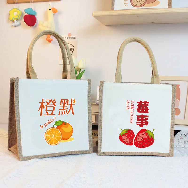 帆布包袋子卡通托特中国帆布麻布