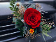 汽车装 饰风口夹出风口永生花装 饰摆件进口玫瑰手工车载七夕情人节