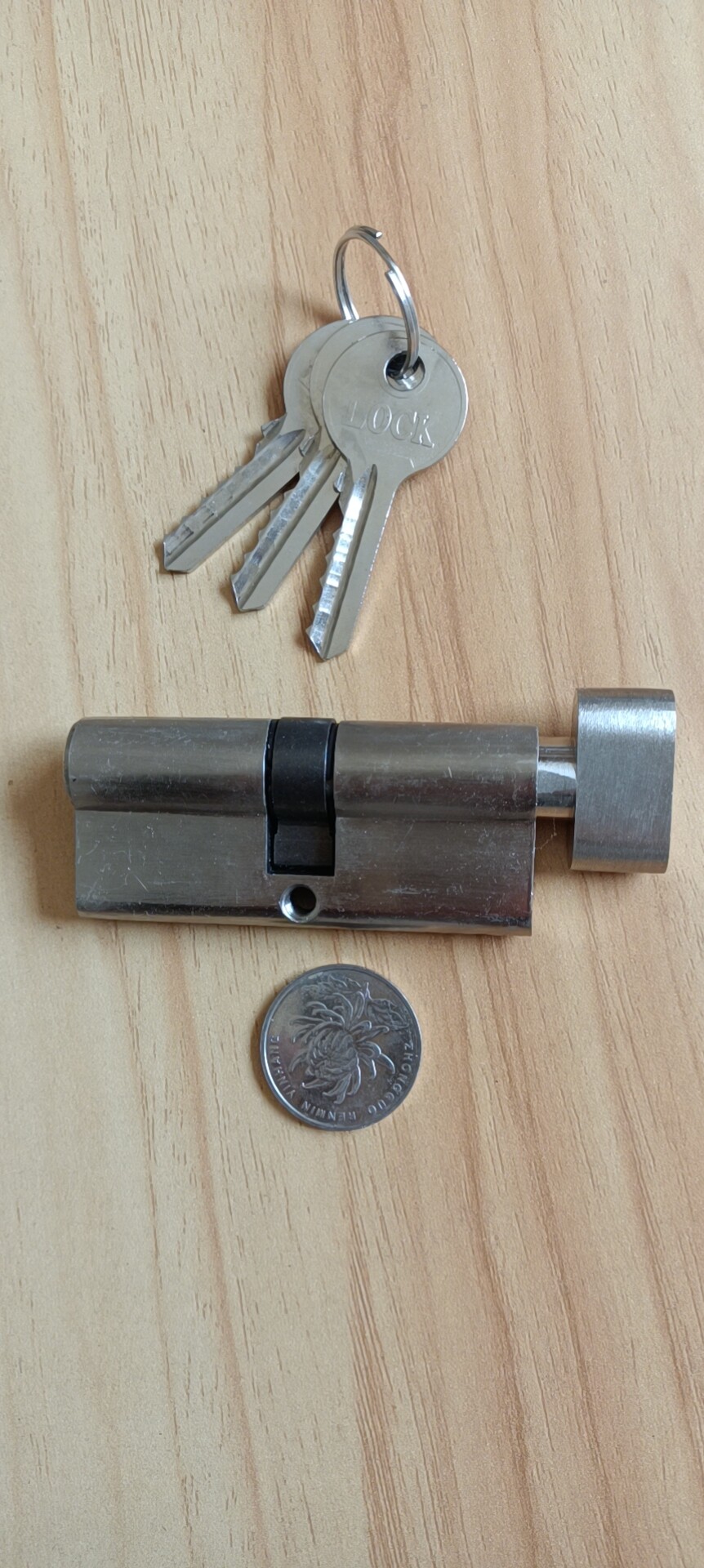 单开插芯锁锌合金锁芯 7.0cm 大号 货号:304106