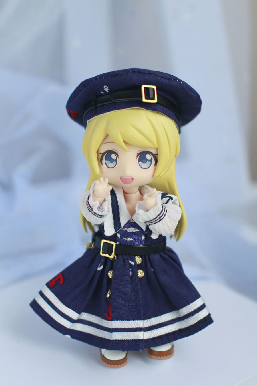 ob11娃衣海军风连衣裙仙女裙套装12分娃娃衣服