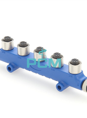 NMEA2000T型7通防水连接器5芯船用设备Micro-C公转6母M12航空插头