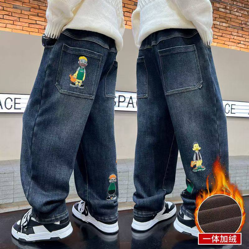 儿童牛仔裤加绒男童冬季款小童纯色长裤子宝宝潮牌休闲裤加厚,童装/婴儿装/亲子装,儿童牛仔裤,淘宝优惠券,粉丝福利购,淘宝优惠卷