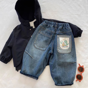 长裤 帅气韩版 2026 春季 子 男童牛仔裤 中小童直筒宽松裤 儿童春秋款