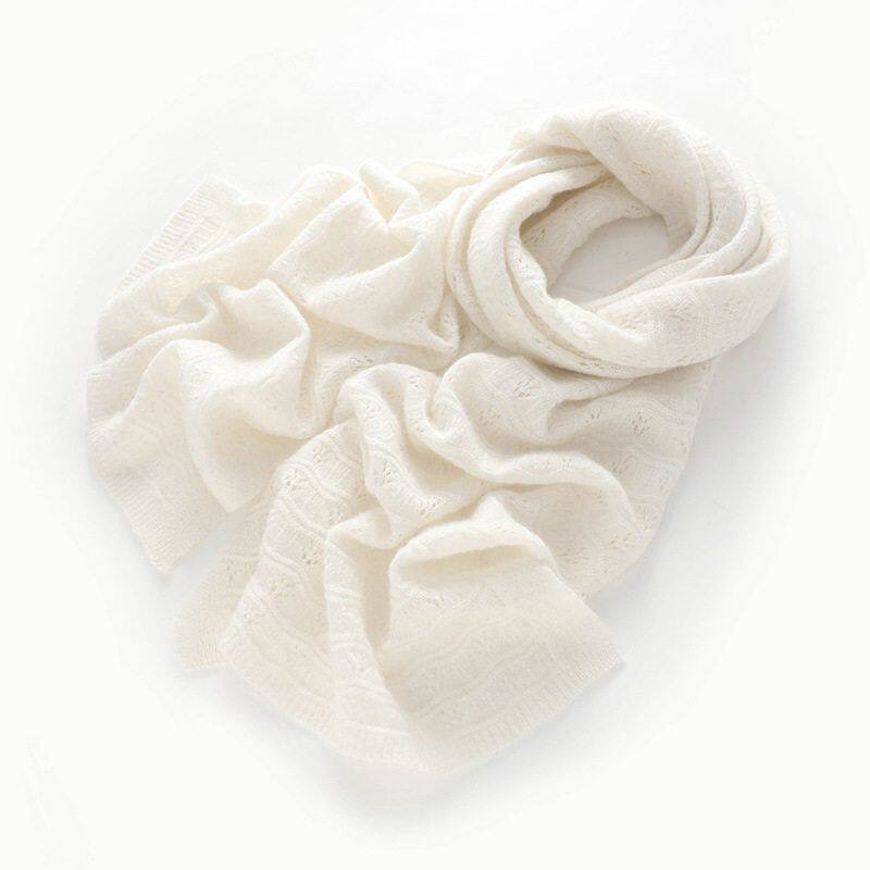 山羊绒轻奢男女通用秋冬镂空百搭加厚加大针织长围巾保暖围脖披肩