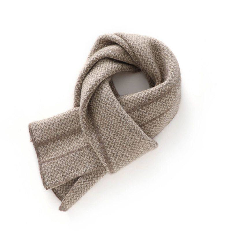 山羊绒衫轻奢秋冬男女通用时尚百搭加厚加大针织围巾保暖围脖披肩