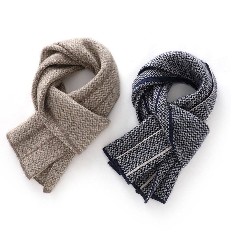 山羊绒衫轻奢秋冬男女通用时尚百搭加厚加大针织围巾保暖围脖披肩