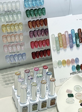 NEKOKO2025年新款12色星辰碎钻甲油胶套装美甲店开店专用套装正品