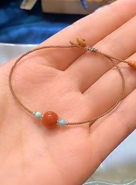 天然老型珠手链手工定制