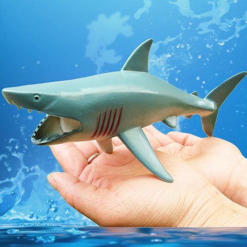 仿真海洋生物塑胶玩具模型大白鲨