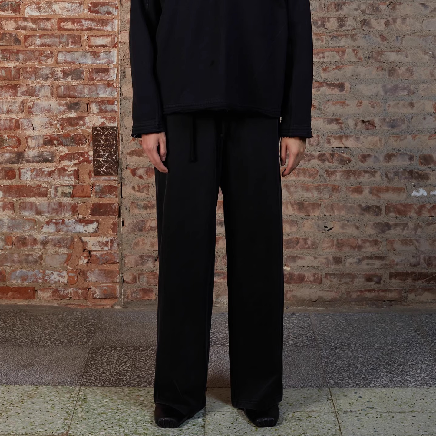 SELFNESS宽松阔腿卫裤长裤运动裤