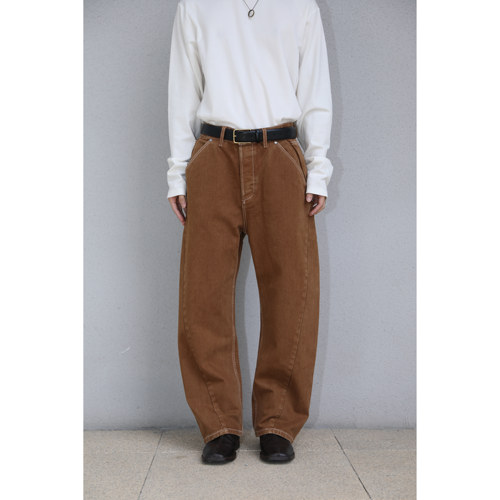 SELFNESS阿苏特染男士弯刀牛仔裤