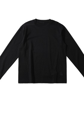 SELFNESS 三​醋​酸天丝面料男士合身圆​领打底长​袖T恤4色