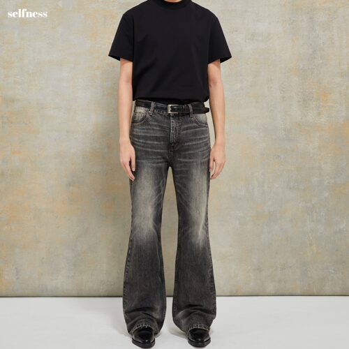 Selfness复古水洗日产面料牛仔裤