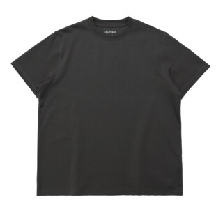 Selfness Flocked正肩微宽松通勤植绒字母圆领短袖T恤TEE4色