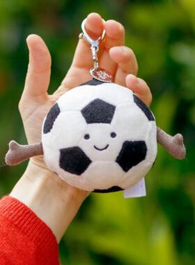 国内现货秒！12.07  jellycat  Football Bag足球钥匙扣玩偶挂饰