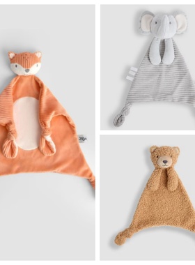 英国代购正品01.02 Orange Fox Comforter 大象 狐狸 熊熊安抚巾