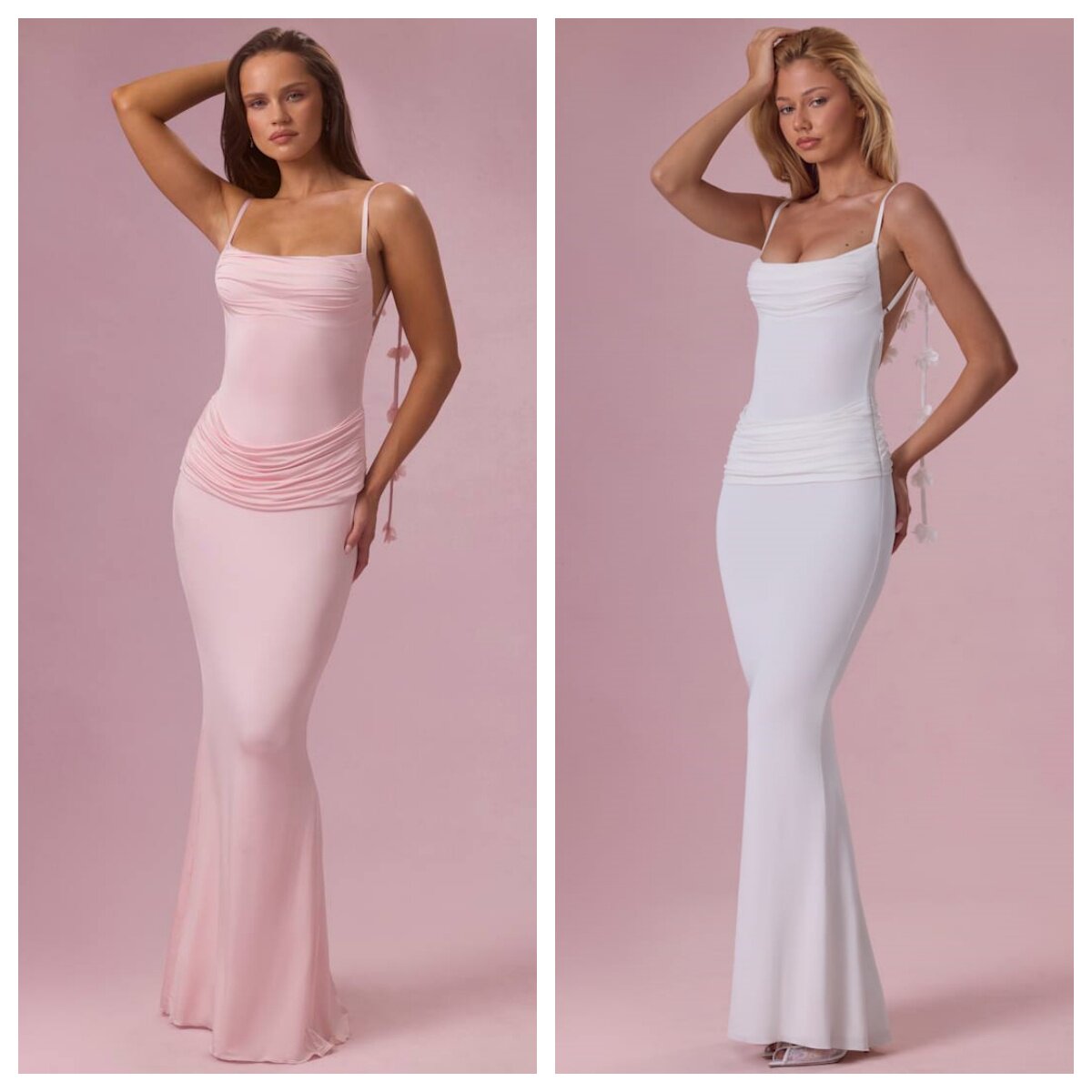 英国代购正品04.02 名品ohpolly 女装新款 3D花肩带长款连衣裙