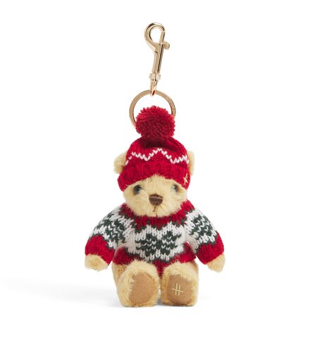 英国代购正品08.21 Harrods Christmas Bear哈罗德圣诞熊钥匙扣