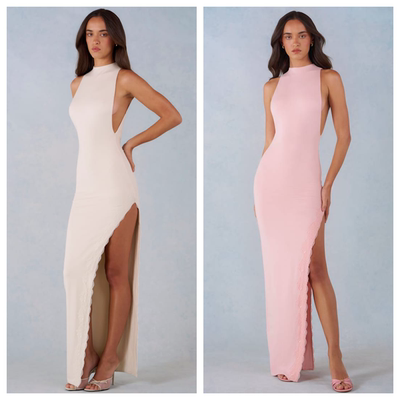 英国代购正品04.02 名品ohpolly 女装新款 性感露背开叉连衣裙