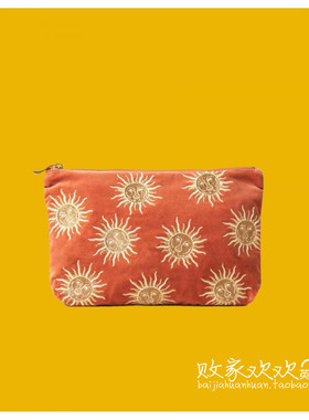 英国代购正品03.02 名品Monsoon 女包新款 太阳花设计手拿包