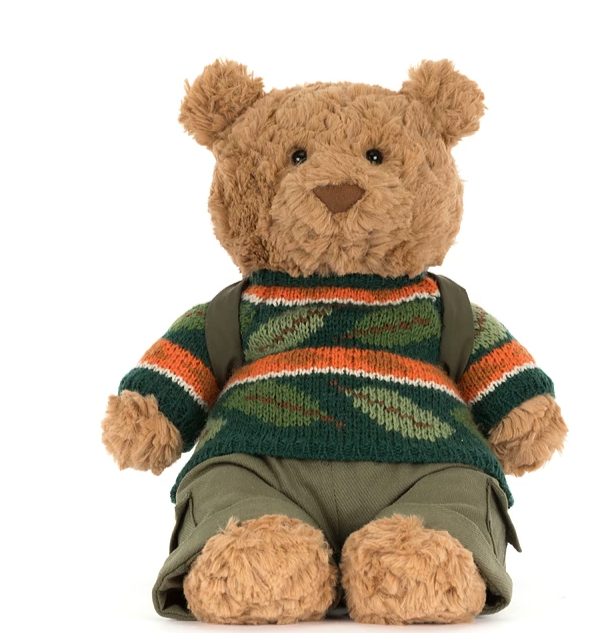 英国代购正品05.22 Jellycat巴塞罗熊徒步装毛绒玩偶公仔娃娃礼物